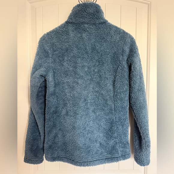 Patagonia Women's Los Gatos 1/4 Zip Sherpa Fleece Pullover Jacket Teal Blue S - Picture 4 of 9